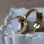 Orb ring - pale pink Swarov..