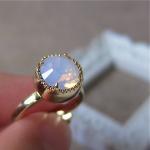 Orb ring - pale pink Swarov..