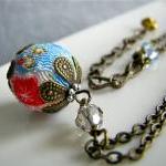 Kimono cherry blossom neckl..