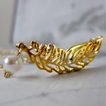Luxe Peacock Feather Neckl..