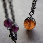 Amber Glow necklace - distr..