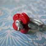Poppy Ring - Handmade Glas..